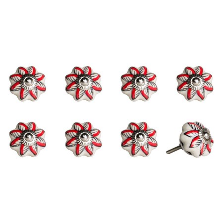 Pipers Pit Multi Color Ceramic & Metal Knob, 1.5 x 1.5 x 1.5 in., 8PK PI3088518